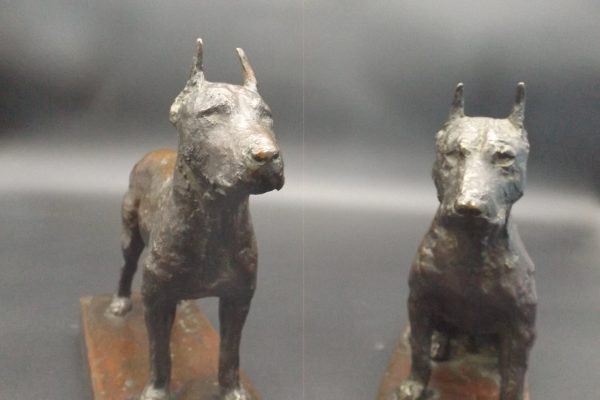 EB Parsons Dogs Bronze Bookends Figure Sculpture Artist Signed - Image 15