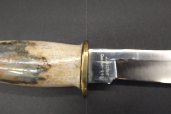 Rare J.Jacob 440 Custom Sheath knife Petrified Ivory Handle - Image 5